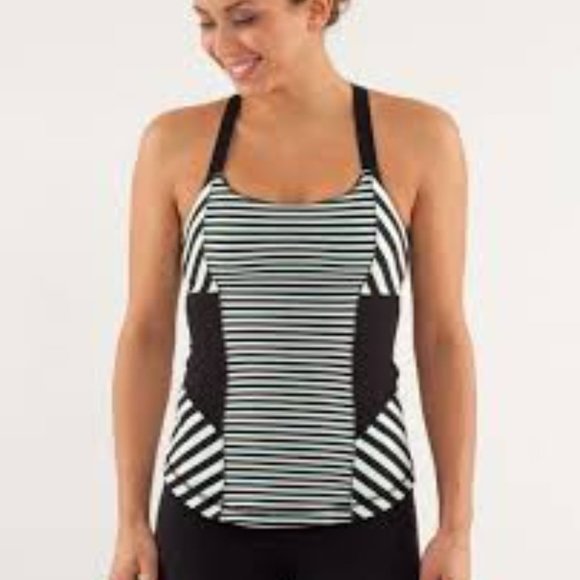 lululemon athletica Tops - 𝅺LULULEMON Work It Out Tank - Mint/Black - Sz 8